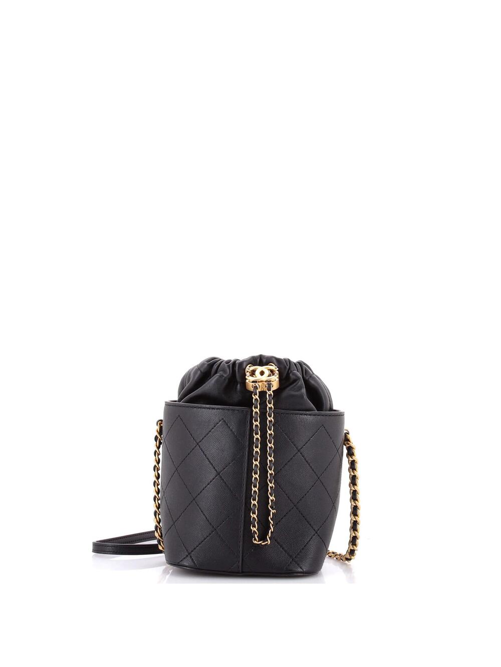 Chanel Cc Drawstring Bucket Bag Quilted #253042C34B